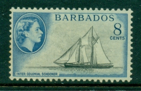 Barbados-1953-57-QEII-Pictorial-8c-MLH