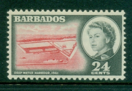 Barbados-1961-QEII-Pictorial-24c-MUH