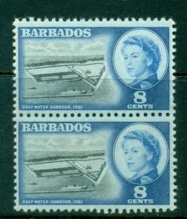 Barbados-1961-QEII-Pictorial-8c-pr-MUH