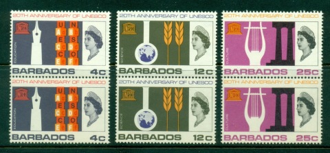 Barbados-1967-UNESCO-20th-Anniversary-Pr-MUH