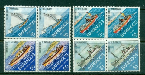 Barbados-1974-Fishing-Boats-pr-MUH