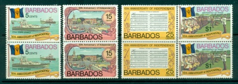 Barbados-1976-Independence-10th-Anniversary-Pr-MUH