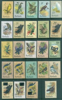 Barbados-1979-81-Birds-Surch-MLH-lot80803