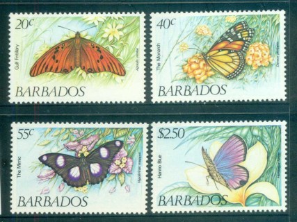 Barbados-1983-Butterflies-MLH-lot80819