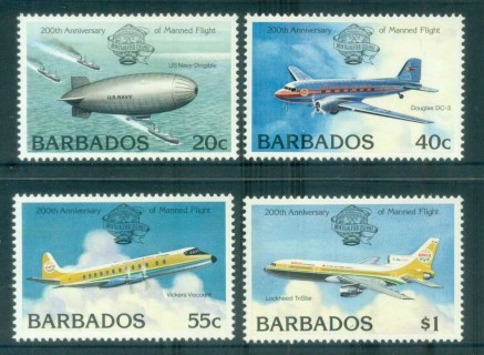 Barbados-1983-Manned-Flight-Bicentenary-MLH-lot80822