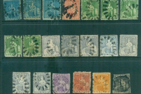 Barbados-1860s-Assorted-Britannia