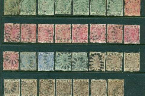 Barbados-1882-95-QV-Portrait-Asst-FU