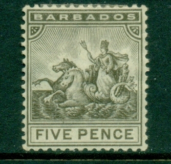 Barbados-1892-1903-Badge-of-Colony-Wmk-Crown-CA-5d-MLH