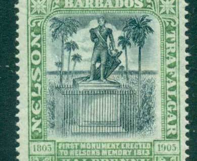 Barbados-1906-1-2d-Nelson-Centenary-MLH-lot55026