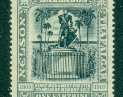 Barbados-1906-Nelson-Centenary-0-25d-MLH