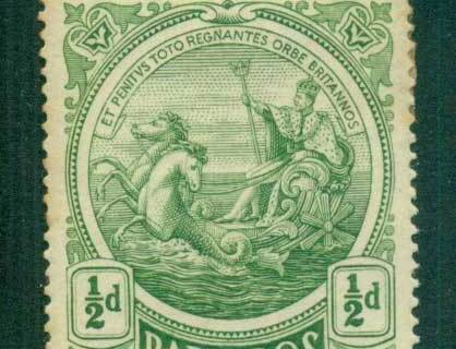 Barbados-1916-18-1-2d-Seal-of-the-Colony-tones-MLH-lot55032