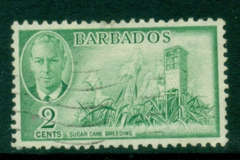 Barbados-1950-KGVI-Pictorial-2c-FU