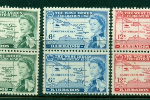 Barbados-1958-West-Indies-Federation-pr-MUH