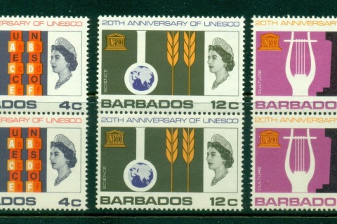 Barbados-1967-UNESCO-20th-Anniversary-Pr-MUH