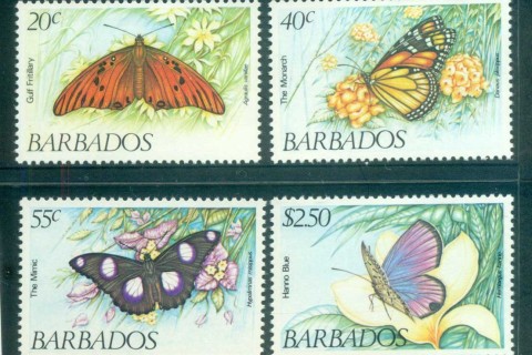 Barbados-1983-Butterflies-MLH-lot80819