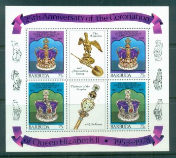 Barbuda-1978-QEII-Coronation-25th-Anniversary-MS-MUH