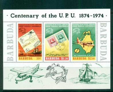 Barbuda-1974-UPU-Centenary-MS-MUH-lot56456