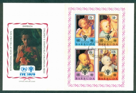 Barbuda-1979-IYC-International-Year-of-the-Child-MS-FDC-lot32069