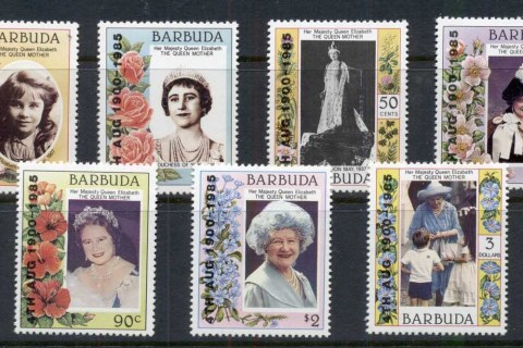 Barbuda-1985 Queen Mother 85th Birthday