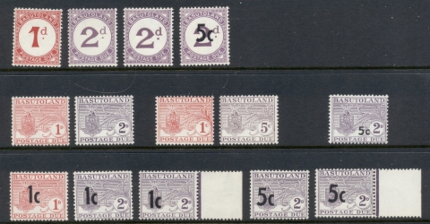 Basutoland-1933-64-Postage-Dues-Asst-MLH