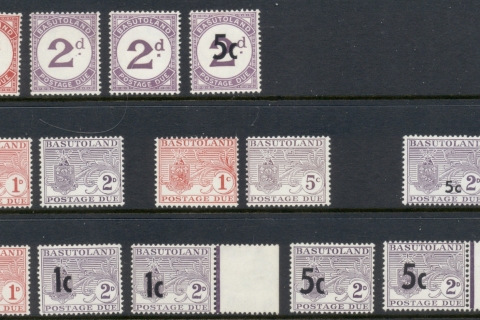 Basutoland-1933-64-Postage-Dues-Asst-MLH