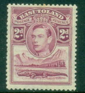 Basutoland-1938-KGVI-Pictorial-Crocodile-River-Scene-2d-MLH