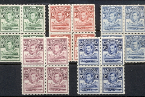 Basutoland-1938-KGVI-Pictorials-Asst-light-tones-MUH