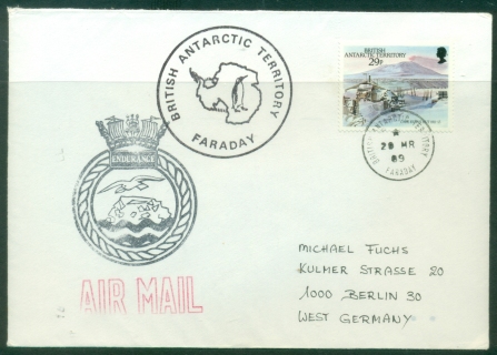 BAT-1989-Cape-Evans-Hut-29p-Faraday-Endurance-to-Germany-cover