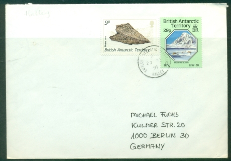 BAT-1991-Fossil-9p-International-Geophysical-Year-29p-Argentine-Islands-to-Germany-cover