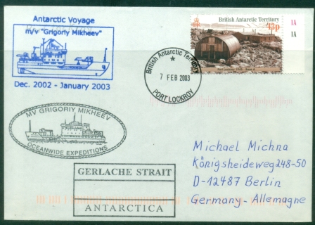 BAT-2003-Port-Lockroy-Buildings-43p-MV-Grigoriy-Mikheev-Gerlache-Strait-to-Germany-cover