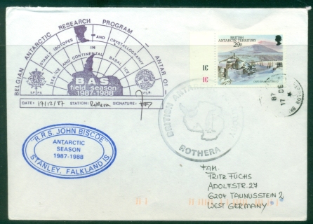 BAT-1987-Cape-Evans-Hut-29p-Belgian-Antarctic-Research-Program-Rothera-RRS-John-Biscoe-Stanley-Falkland-Is-cover