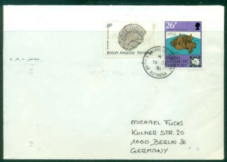 BAT-1991-Fossil-8p-Antarctic-Treaty-Mapping-ice-sheet-26p-Rothera-to-Germany-cover