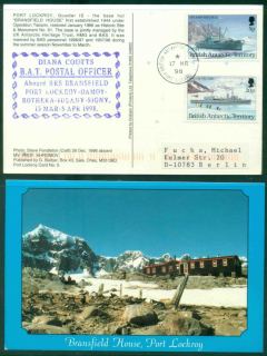 BAT-1998-Research-Ships-5-20p-PPC-Port-Lockroy-to-Germany-cover