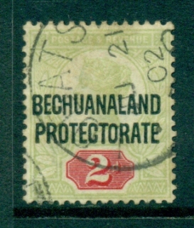 Bechuanaland-Protectorate-1897-2d-QV-Opt-FU-Lot29273