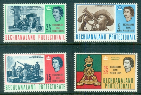 Bechuanaland-Protectorate-1966-Bechuanaland-Pioneers-Gunners-MUH