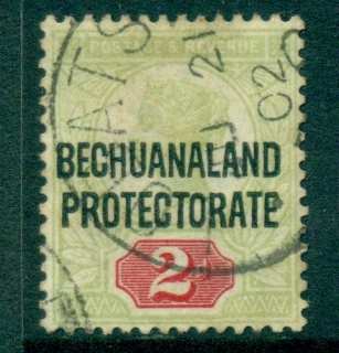 Bechuanaland-Protectorate-1897-2d-QV-Opt-FU-Lot29273