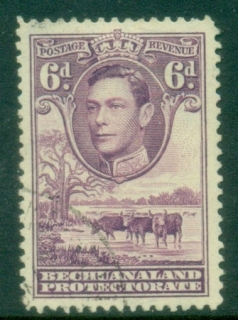 Bechuanaland-Protectorate-1938-KGVI-Cattle-Baobab-Tree-6d-FU