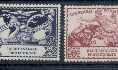 Bechuanaland-Protectorate-1949-UPU-75th-Anniversary-MLH