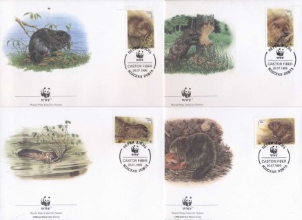 Belarus 1995 WWF European Beaver FDC