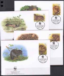 Belarus 1995 WWF European Beaver FDCs