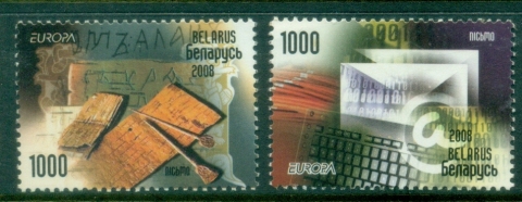 Belarus-2008-EUROPA-Stamps-Writing-Letters-MUH
