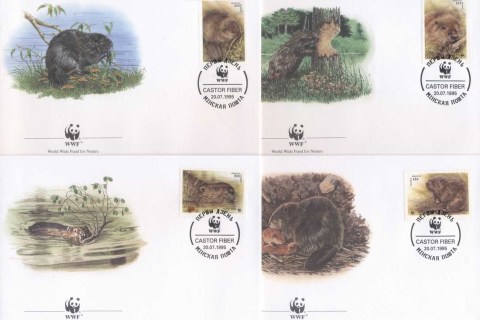 Belarus 1995 WWF European Beaver FDC