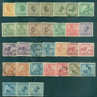 Belgian-Congo-1923-27-Pictorials-Assorted-MLH-FU