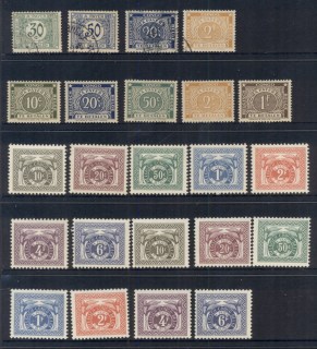 Belgian-Congo-1923-43-Postage-Dues-Asst-MUH-FU