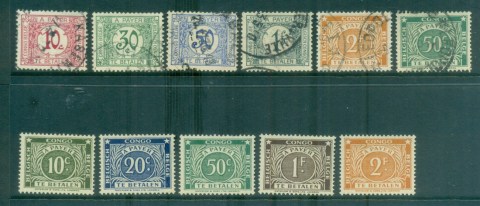 Belgian-Congo-1923-43-Postage-Dues-FU-MLH