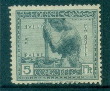 Belgian-Congo-1924-Pictorial-Making-Palm-Oil-5fr-MNG