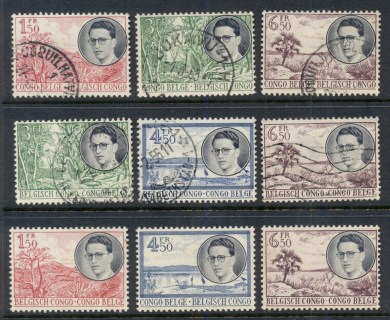 Belgian-Congo-1955-King-Baudin-Views-Asst-MUH-MLH-FU