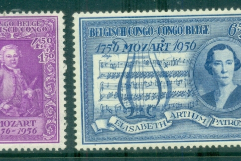 Belgian-Congo-1956-Mozart-200th-Birth-Anniv-MLH