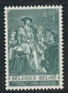 Belgium-1959-Stamp-Day-MUH