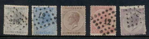 Belgium-1865-66-King-Leopold-I-10c-1f-30c-tear